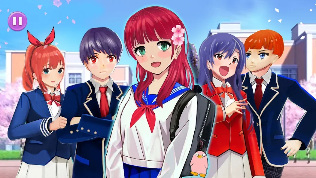 Взломанная Anime High School Life  [МОД Бесконечные деньги] — стабильная версия apk на Андроид screen 4