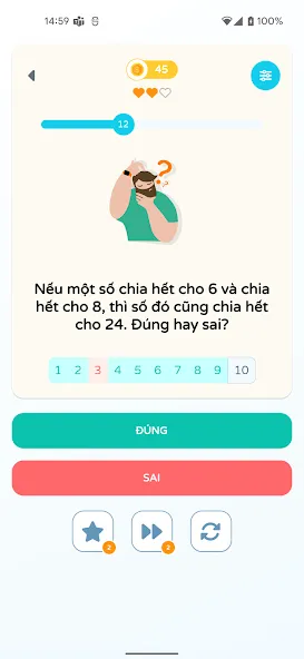 Взломанная Chọn Đúng Sai  [МОД Unlimited Money] — стабильная версия apk на Андроид screen 2