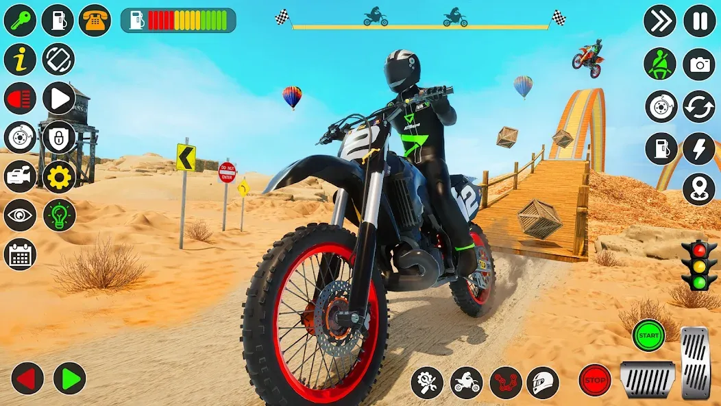 Взлом Bike Stunt Games Stunt Bike 3D (Байк стант рэмп игра Байк Джамп)  [МОД Много денег] — полная версия apk на Андроид screen 1