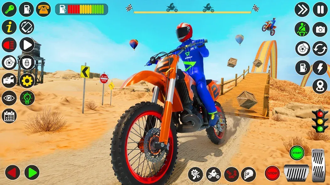 Взлом Bike Stunt Games Stunt Bike 3D (Байк стант рэмп игра Байк Джамп)  [МОД Много денег] — полная версия apk на Андроид screen 2