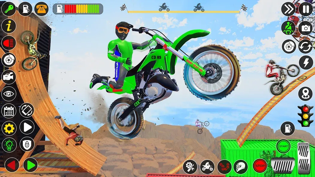 Взлом Bike Stunt Games Stunt Bike 3D (Байк стант рэмп игра Байк Джамп)  [МОД Много денег] — полная версия apk на Андроид screen 3