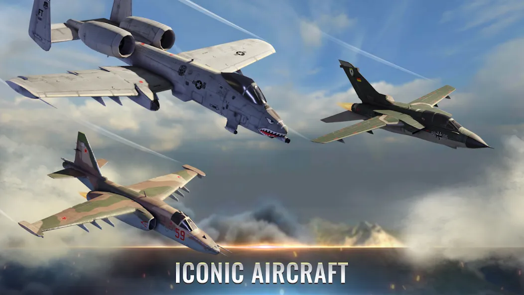 Взлом Fighter Pilot: HeavyFire (Файтер Пилот)  [МОД Mega Pack] — последняя версия apk на Андроид screen 1