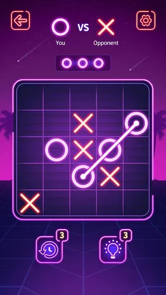 Взлом Tic Tac Toe — Offline XOXO (Тиктактое)  [МОД Mega Pack] — стабильная версия apk на Андроид screen 1