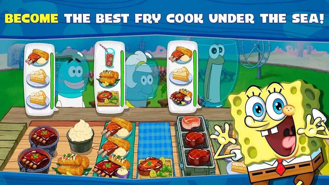 Взлом SpongeBob: Krusty Cook-Off  [МОД Много денег] — последняя версия apk на Андроид screen 1