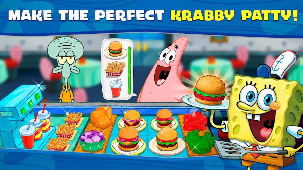 Взлом SpongeBob: Krusty Cook-Off  [МОД Много денег] — последняя версия apk на Андроид screen 2