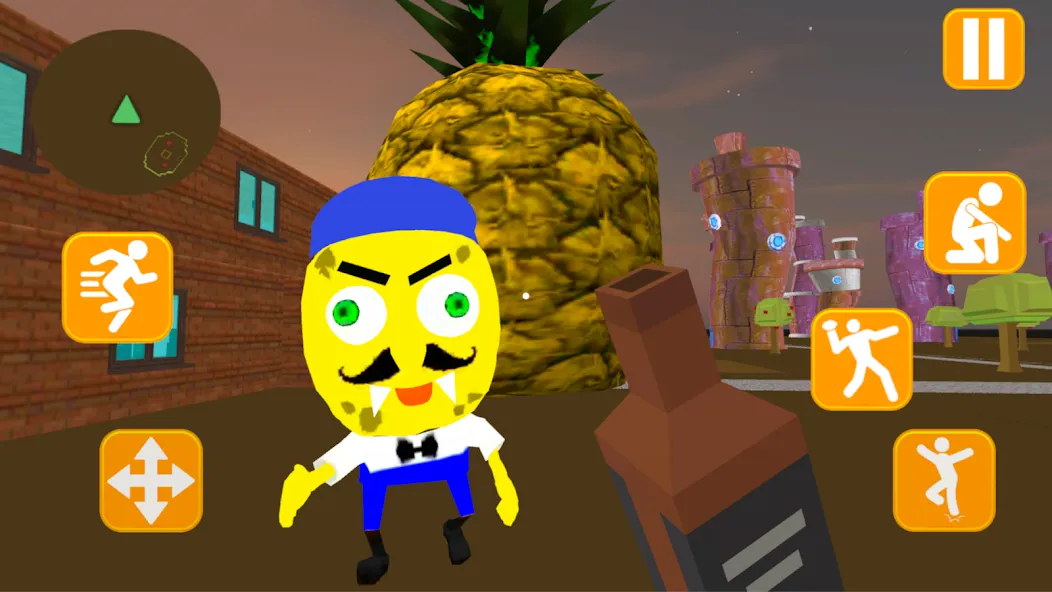 Скачать взломанную Neighbor Sponge. Scary Secret  [МОД Меню] — стабильная версия apk на Андроид screen 1