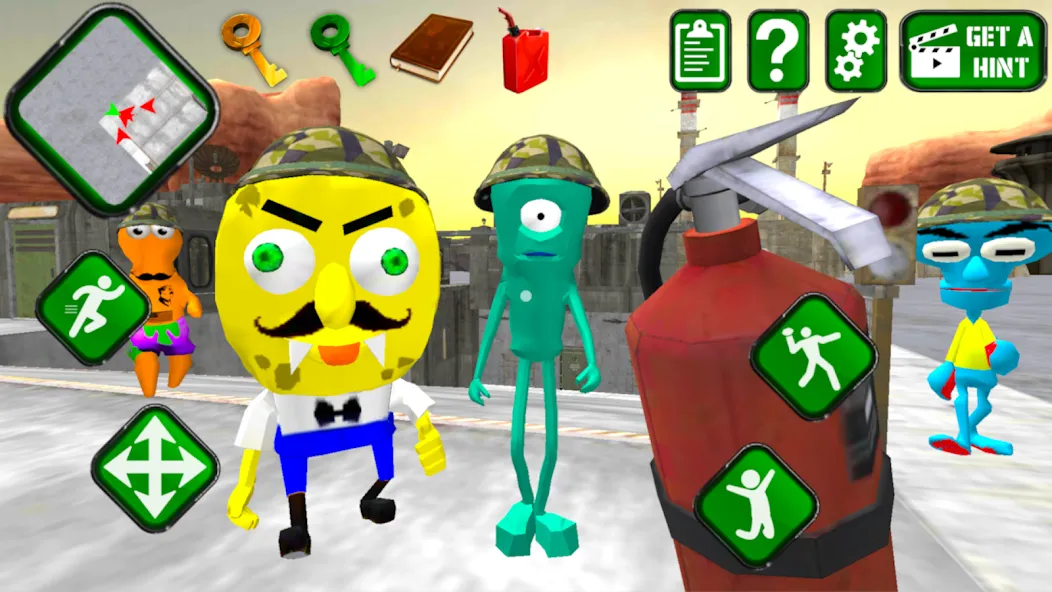 Скачать взломанную Sponge Area 51. Neighbor Alien  [МОД Бесконечные деньги] — полная версия apk на Андроид screen 2