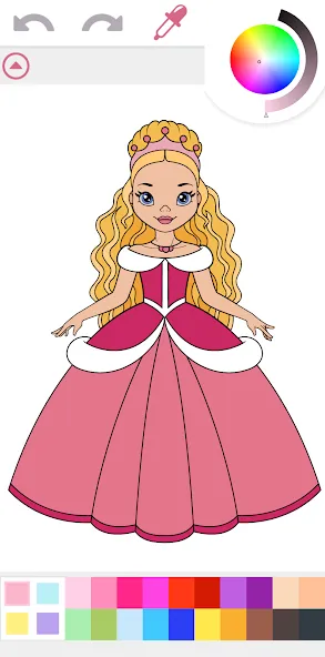 Взломанная Princess Coloring Book Game  [МОД Бесконечные деньги] — полная версия apk на Андроид screen 1