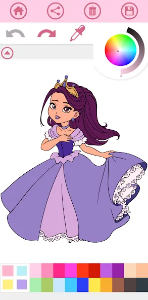 Взломанная Princess Coloring Book Game  [МОД Бесконечные деньги] — полная версия apk на Андроид screen 3