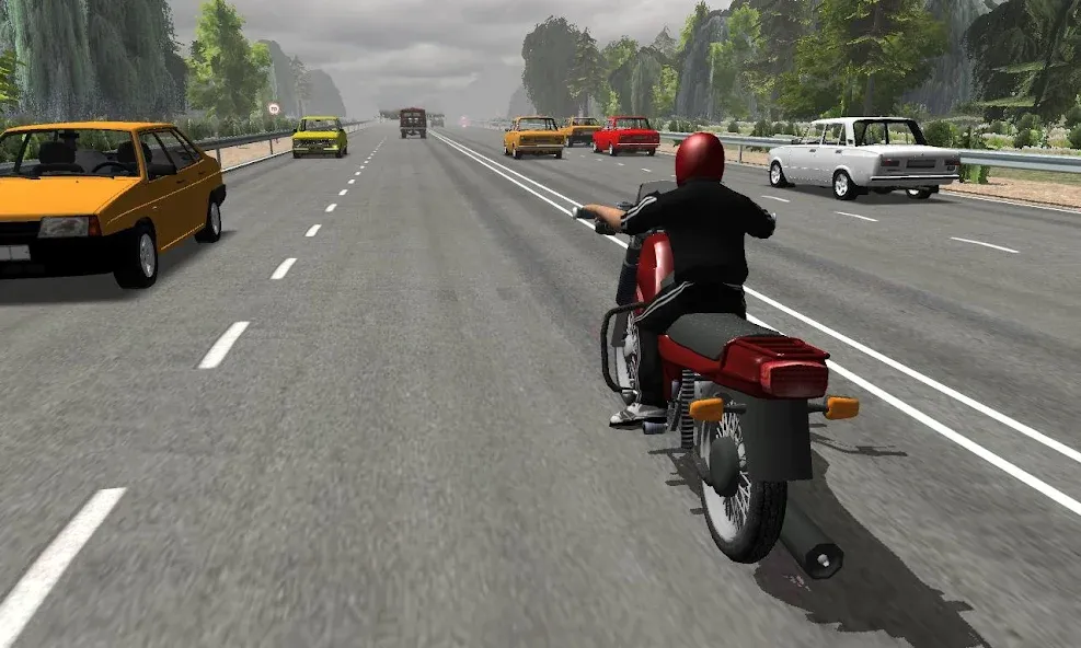 Взломанная Russian Moto Traffic Rider 3D  [МОД Бесконечные монеты] — стабильная версия apk на Андроид screen 1