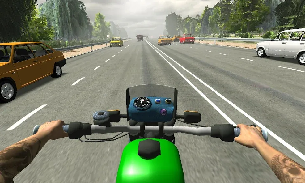 Взломанная Russian Moto Traffic Rider 3D  [МОД Бесконечные монеты] — стабильная версия apk на Андроид screen 3