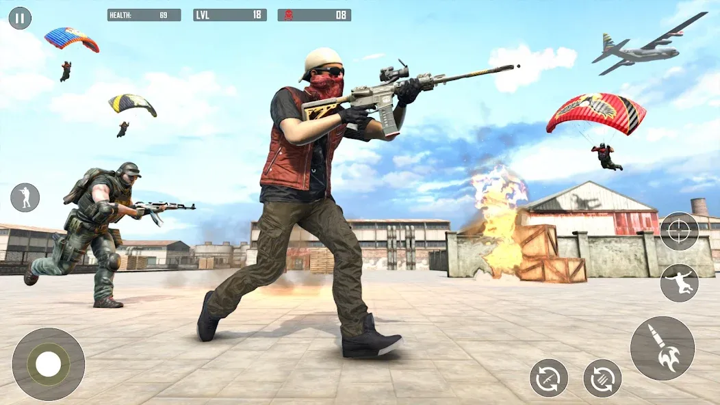 Взлом Battlegrounds Fire Squad War  [МОД Mega Pack] — стабильная версия apk на Андроид screen 3