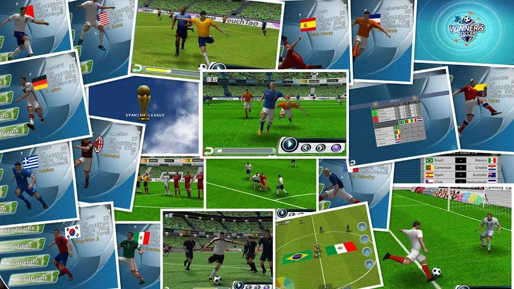 Взломанная Winner Soccer Evo Elite  [МОД Бесконечные монеты] — полная версия apk на Андроид screen 1