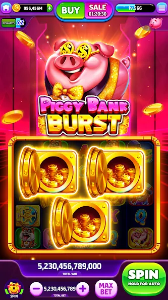 Взлом Spin To Rich — Vegas Slots (Спин Ту Рич)  [МОД Меню] — полная версия apk на Андроид screen 1