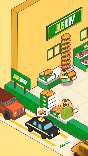 Скачать взломанную Cat Snack Bar: Cute Food Games (Кэт Снэк Бар)  [МОД Unlocked] — последняя версия apk на Андроид screen 1