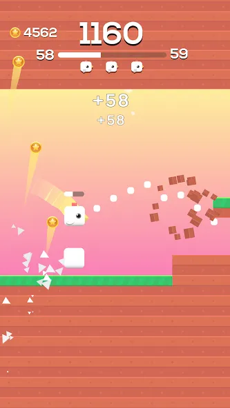 Взлом Square Bird — Flappy Chicken (Сквер Брд)  [МОД Меню] — стабильная версия apk на Андроид screen 3