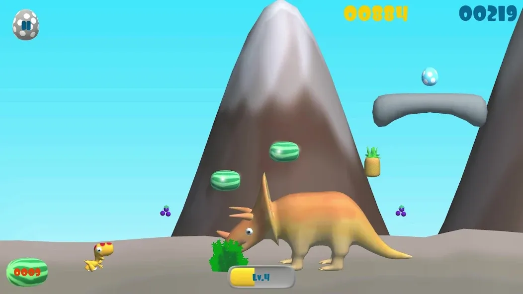 Скачать взломанную Dinosaur Run (Динозавр Ран)  [МОД Все открыто] — полная версия apk на Андроид screen 4