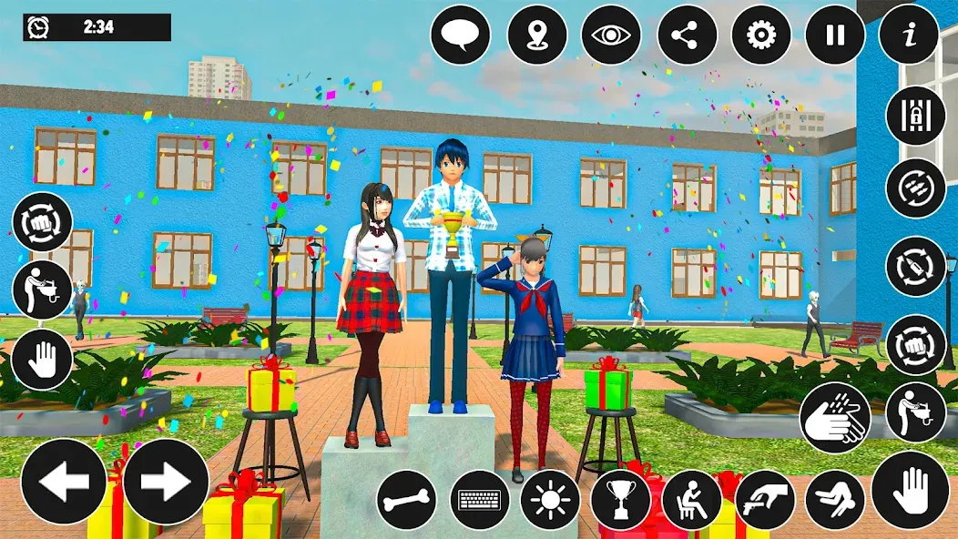 Скачать взломанную High School Boy Virtual Life  [МОД Unlocked] — стабильная версия apk на Андроид screen 1