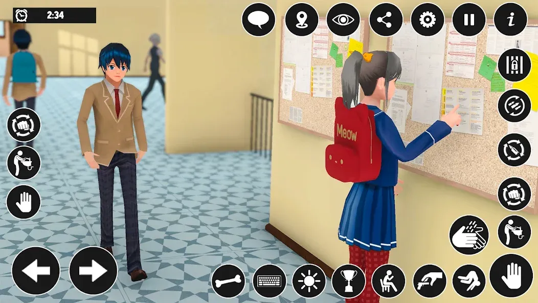 Скачать взломанную High School Boy Virtual Life  [МОД Unlocked] — стабильная версия apk на Андроид screen 3