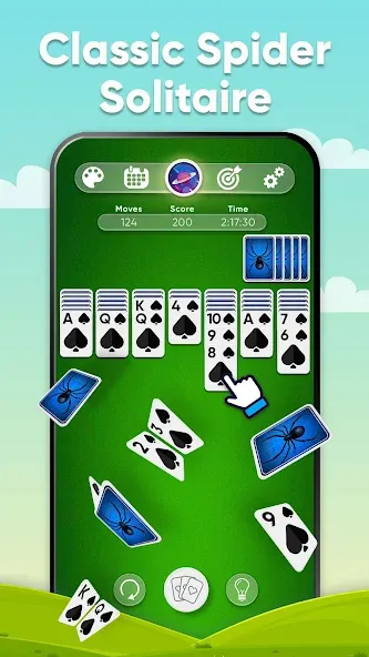 Взлом Spider Solitaire (Спайдер Солитер)  [МОД Меню] — полная версия apk на Андроид screen 1