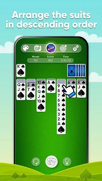 Взлом Spider Solitaire (Спайдер Солитер)  [МОД Меню] — полная версия apk на Андроид screen 2