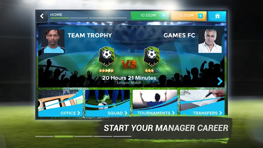 Скачать взломанную FMU — Football Manager Game (Эфэмуэй)  [МОД Много монет] — полная версия apk на Андроид screen 2