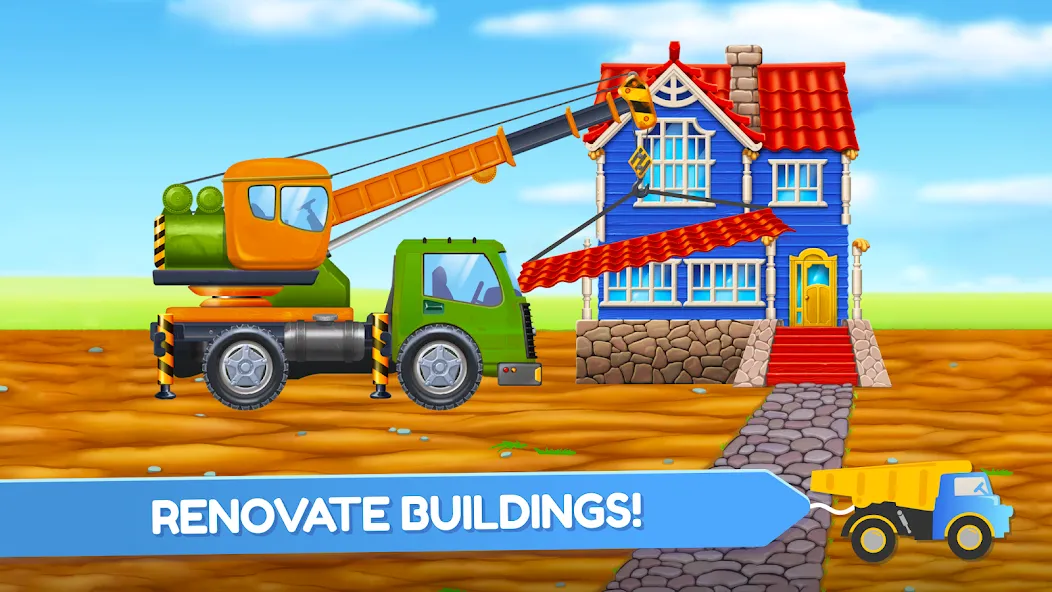 Взлом Build a House: Building Trucks  [МОД Все открыто] — последняя версия apk на Андроид screen 2