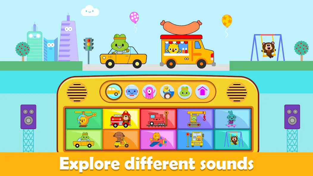 Взломанная Baby Piano Kids Music Games  [МОД Все открыто] — стабильная версия apk на Андроид screen 2