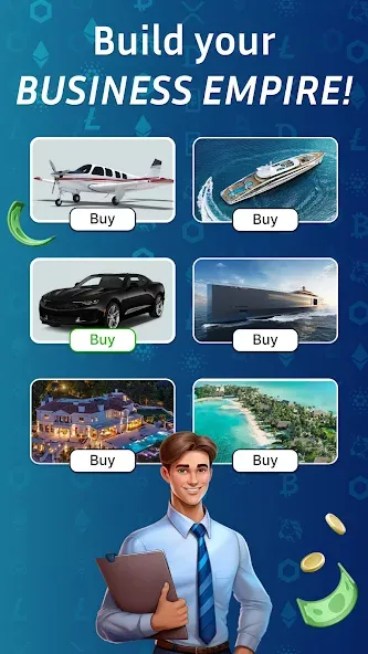 Скачать взлом Business Empire: RichMan (Бизнес Империя)  [МОД Много денег] — полная версия apk на Андроид screen 1