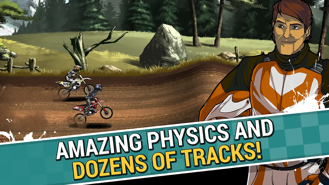 Взлом Mad Skills Motocross 2 (Мад Скилс Мотокросс 2)  [МОД Unlocked] — полная версия apk на Андроид screen 1