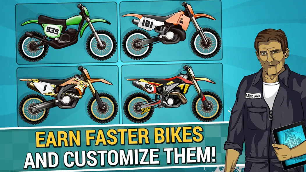 Взлом Mad Skills Motocross 2 (Мад Скилс Мотокросс 2)  [МОД Unlocked] — полная версия apk на Андроид screen 2