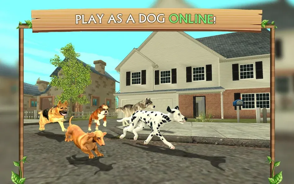 Скачать взломанную Dog Sim Online: Raise a Family  [МОД Mega Pack] — стабильная версия apk на Андроид screen 1