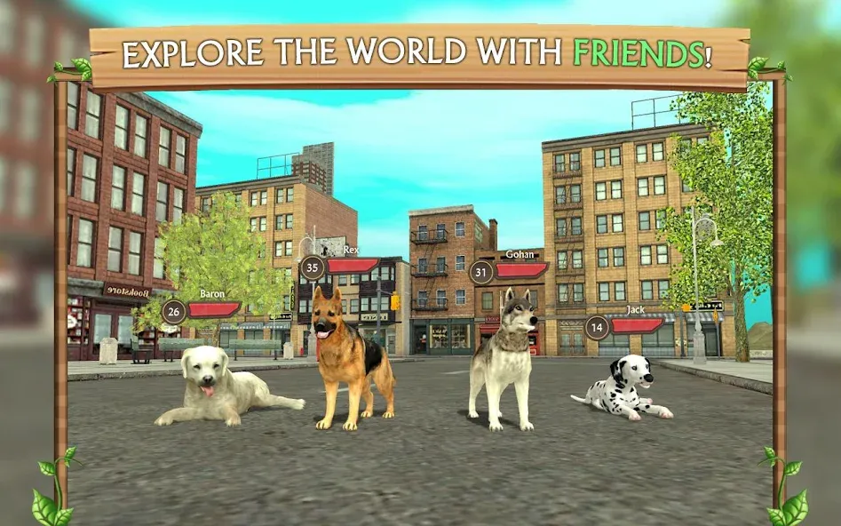 Скачать взломанную Dog Sim Online: Raise a Family  [МОД Mega Pack] — стабильная версия apk на Андроид screen 4