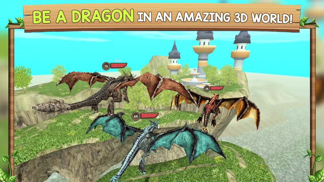 Взлом Dragon Sim Online: Be A Dragon  [МОД Unlimited Money] — полная версия apk на Андроид screen 1