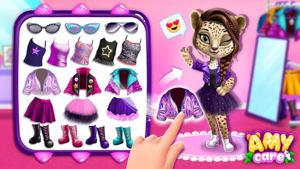 Скачать взломанную Amy Care — My Leopard Baby  [МОД Меню] — полная версия apk на Андроид screen 3