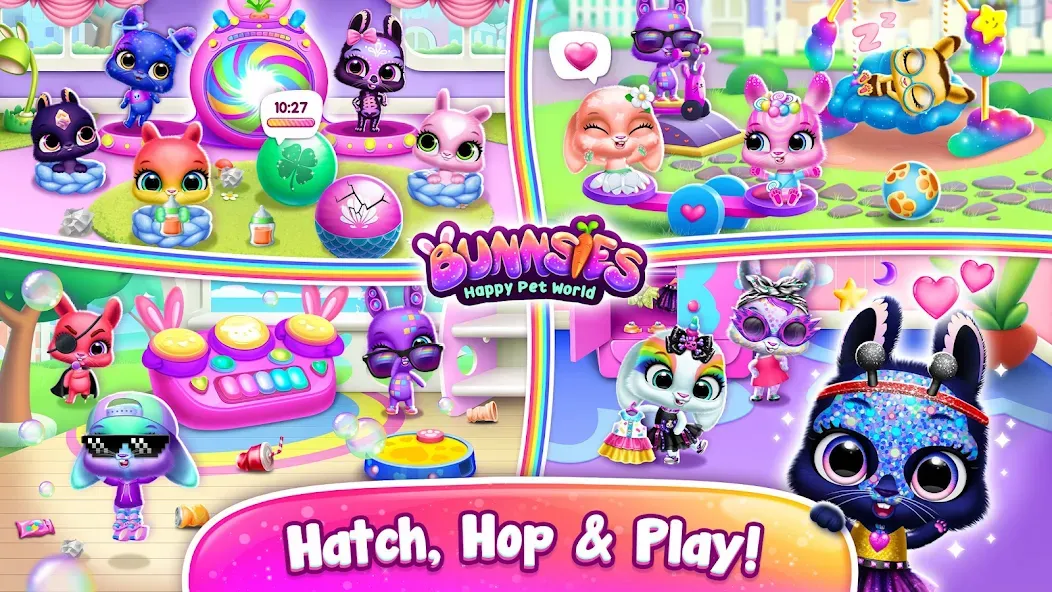 Скачать взлом Bunnsies — Happy Pet World (Баннсиз)  [МОД Menu] — полная версия apk на Андроид screen 3