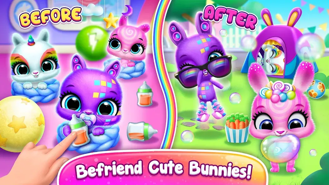 Скачать взлом Bunnsies — Happy Pet World (Баннсиз)  [МОД Menu] — полная версия apk на Андроид screen 5