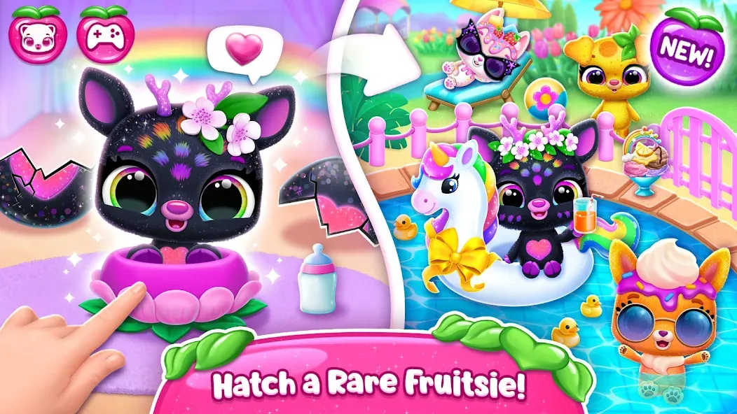 Скачать взломанную Fruitsies — Pet Friends (Фрутсиз)  [МОД Бесконечные монеты] — полная версия apk на Андроид screen 2