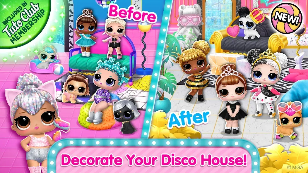 Скачать взлом L.O.L. Surprise! Disco House  [МОД Много денег] — стабильная версия apk на Андроид screen 1