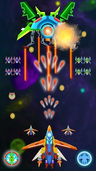 Взлом Galaxy Shooting: Alien Attack (Гэлэкси Шутинг)  [МОД Много монет] — последняя версия apk на Андроид screen 4