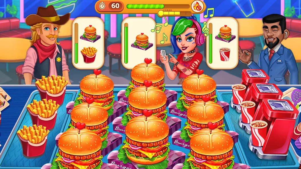 Взлом Cooking Max: Restaurant Games (Кукинг Макс)  [МОД Unlocked] — стабильная версия apk на Андроид screen 4