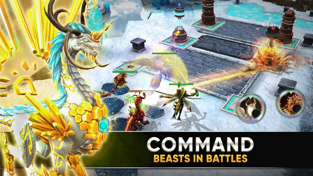 Скачать взлом Clash of Beasts: Tower Defense (Клэш оф Бистс)  [МОД Unlimited Money] — полная версия apk на Андроид screen 2