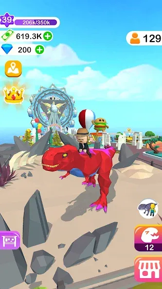 Взломанная Dino Tycoon — 3D Building Game  [МОД Mega Pack] — полная версия apk на Андроид screen 4