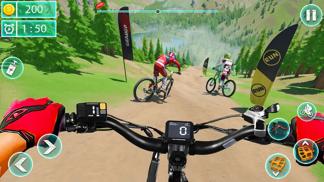 Скачать взлом MTB Downhill: BMX Racer  [МОД Unlimited Money] — стабильная версия apk на Андроид screen 2