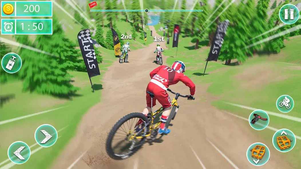 Скачать взлом MTB Downhill: BMX Racer  [МОД Unlimited Money] — стабильная версия apk на Андроид screen 4