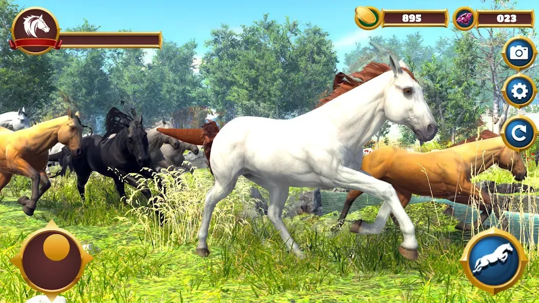 Скачать взломанную Virtual Horse Family Simulator  [МОД Menu] — стабильная версия apk на Андроид screen 1