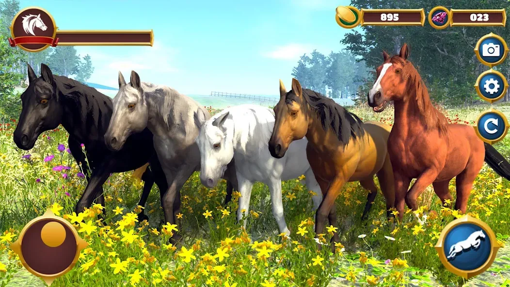 Скачать взломанную Virtual Horse Family Simulator  [МОД Menu] — стабильная версия apk на Андроид screen 2