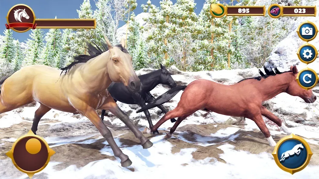 Скачать взломанную Virtual Horse Family Simulator  [МОД Menu] — стабильная версия apk на Андроид screen 3