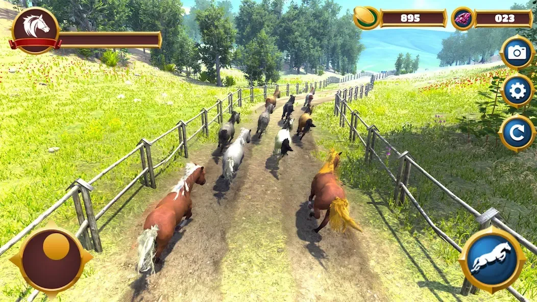 Скачать взломанную Virtual Horse Family Simulator  [МОД Menu] — стабильная версия apk на Андроид screen 5