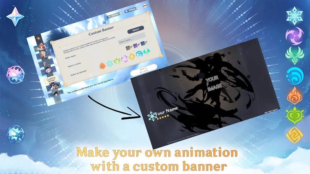 Скачать взломанную Wish Impact: Genshin Wish Sim (Уиш Импакт)  [МОД Много монет] — полная версия apk на Андроид screen 3